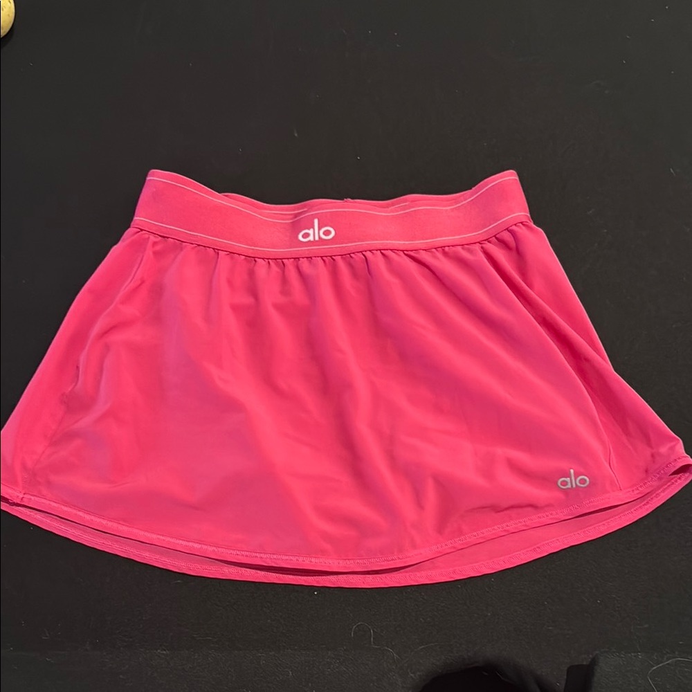 Alo Pink/fuchsia match point tennis skirt - Picture 2 of 4
